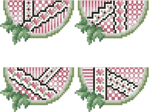 (image for) Crazy Watermelons Ornaments